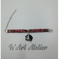 bracelet-fantaisie-liberty-bouvier-bernois-noir-rose@isartatelier