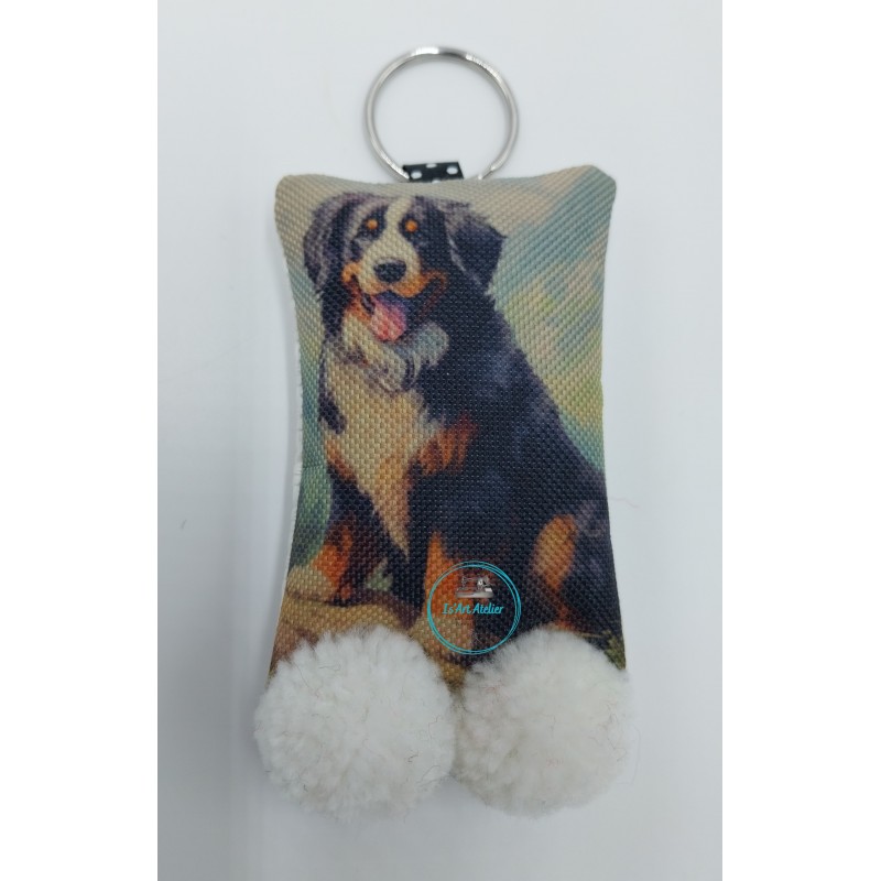 Porte-clés En Tissu Brodé Anneau Simple Personnalisable Stewart