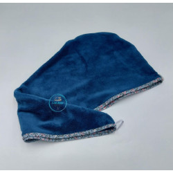 serviette-turban-seche-cheveux-tete-chat-marron-brode@isartatelier