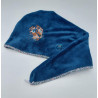 serviette-turban-seche-cheveux-tete-chat-marron-brode@isartatelier