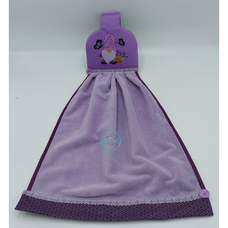 essuie-main-en-tissu-broderie-gnome-et-lavande@isartatelier