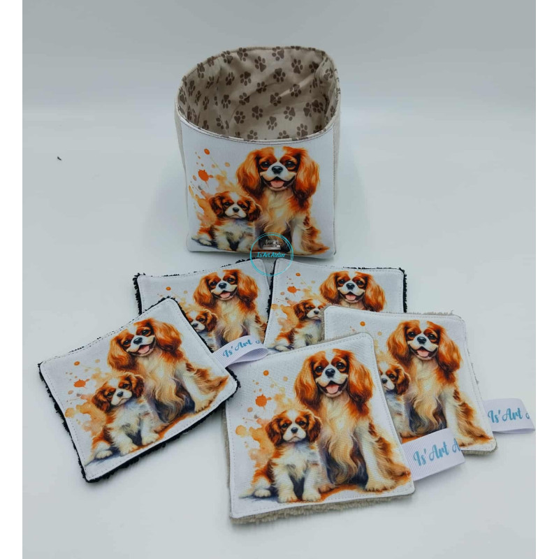 panier-lingettes-demaquillantes-cavalier-king-charles@isartatelier