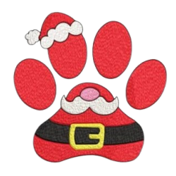 Bavoir Papatte de Noël avec élastique  pour chien
